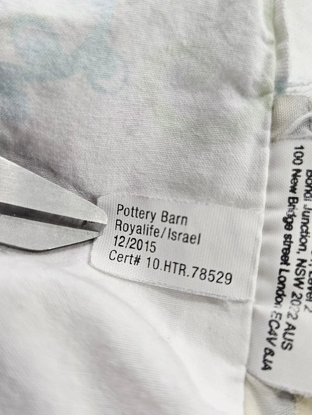POTTERY BARN KIDS Bailey Mermaid Full Flat Sheet Organic Cotton 2015 Pastels